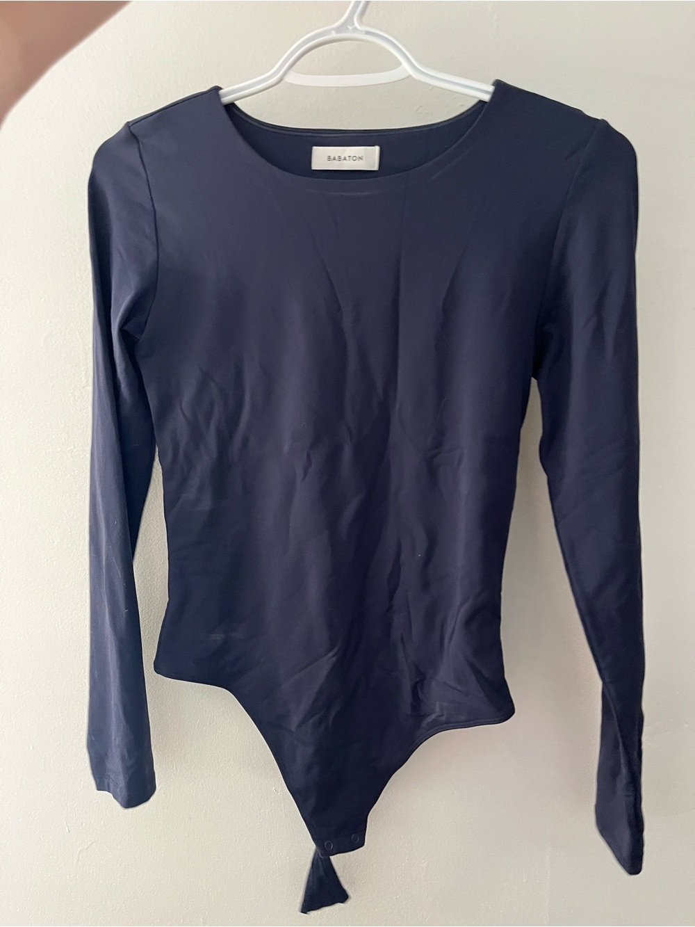 Babaton Dark Navy Long-Sleeve Crew Bodysuit